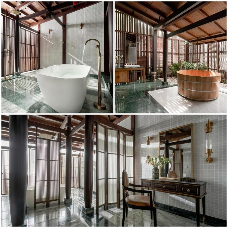 Đặc biệt nhất chắc chắn là phòng tắm có tới tận 2 bồn tắm cực sang chảnh cho các chị em tha hồ check-in sống ảo. (Nguồn: Internet)